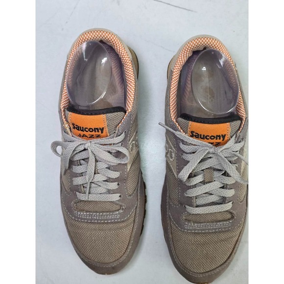 Saucony Jazz Men's Sneakers Size 9 Brown Gray Athletic Pro Vegan Running Shoes - Picture 5 of 16